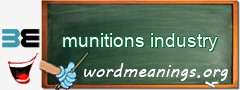 WordMeaning blackboard for munitions industry